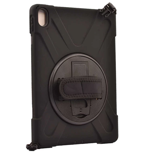 Apple iPad Pro 11 2018 Kılıf - Tablet Kılıfı Boyun ip Askılı El Tutmaçlı Koruyucu Zırh Tank Defender Kılıf