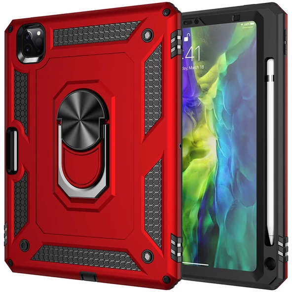 Apple iPad Pro 11 2021 (3.Nesil) - Tablet Kılıfı Koruyucu Çift Katman Vega Kapak - 1