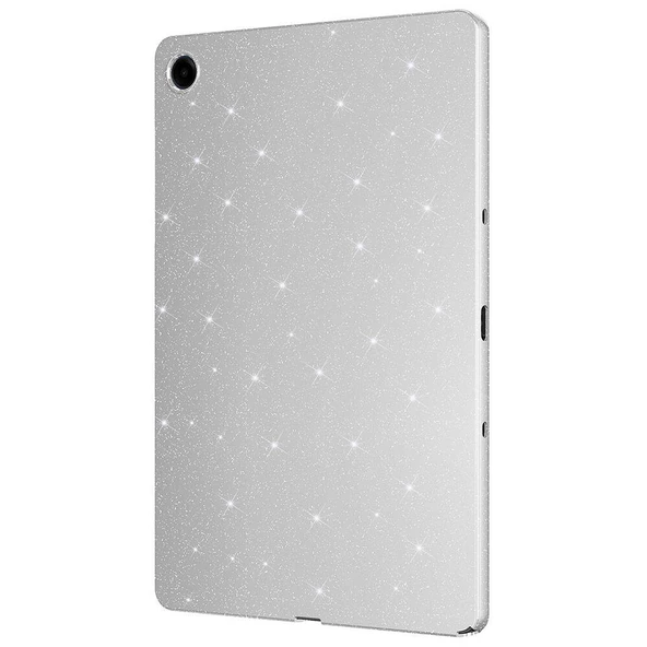 Samsung Galaxy Tab S8 - Tablet Kılıfı Simli Parlak Görünümlü Koton Kılıf - Resim 6