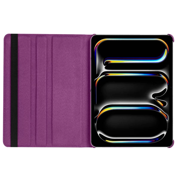 Apple iPad Pro 11 2024 - Tablet Kılıfı 360 full Korumalı Yatay Dikey Dönebilen Standlı Kılıf - Resim 5