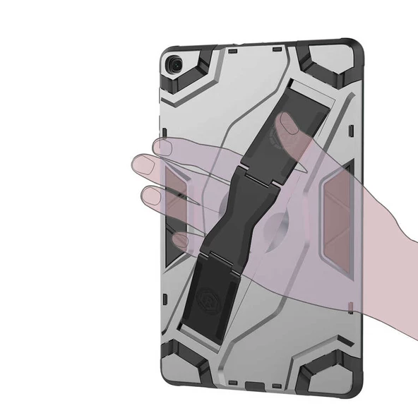 Samsung Galaxy Tab A 10.1 (2019) T510 - Tablet Kılıfı Koruyucu Zırh El Tutmalı Defens Tablet Kılıf - 4