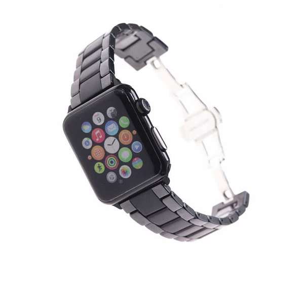 Apple Watch Ultra 49mm - Kordon Mat Seramik Metal Strap Kayış