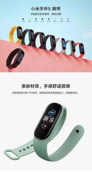Xiaomi Mi Band 5 - Kordon Klasik Silikon Kordon - Resim 6