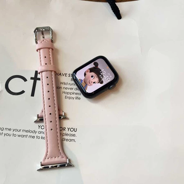 Apple Watch 44mm - Kordon Deri Kordon KRD-28 - 4