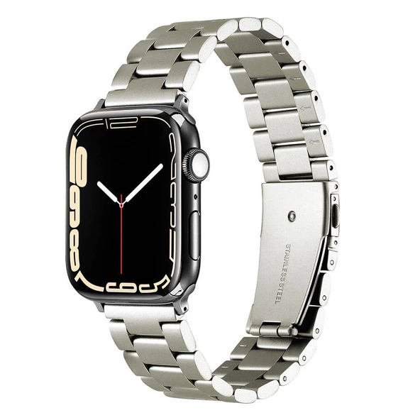 Apple Watch 7 45mm - Kordon Metal Kordon KRD-93