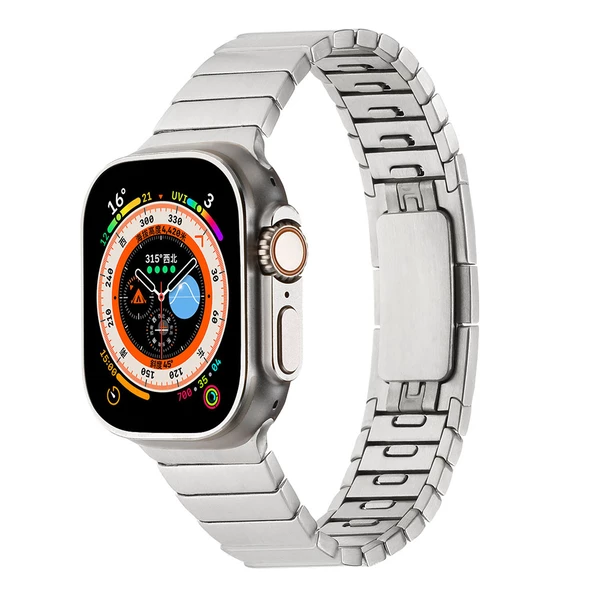 Apple Watch 7 41mm - Kordon Metal Kordon KRD-82