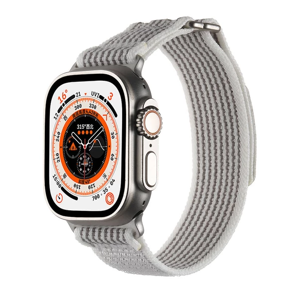 Apple Watch Ultra 49mm - Kordon Hasır Kordon Strap Kayış KRD-106 - Resim 4