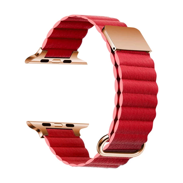 Apple Watch 38mm - Kordon PU Deri Kordon Strap Kayış KRD-78