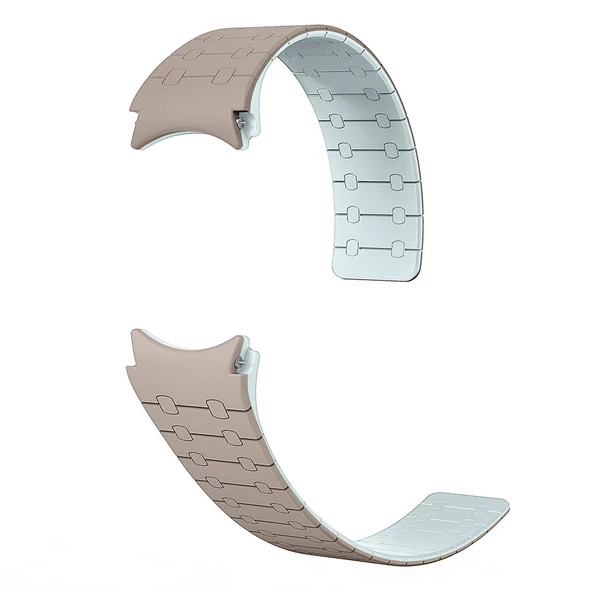 Samsung Watch 5 44mm 20mm - Kordon Çizgili Desenli Silikon Kordon KRD-111 - 3