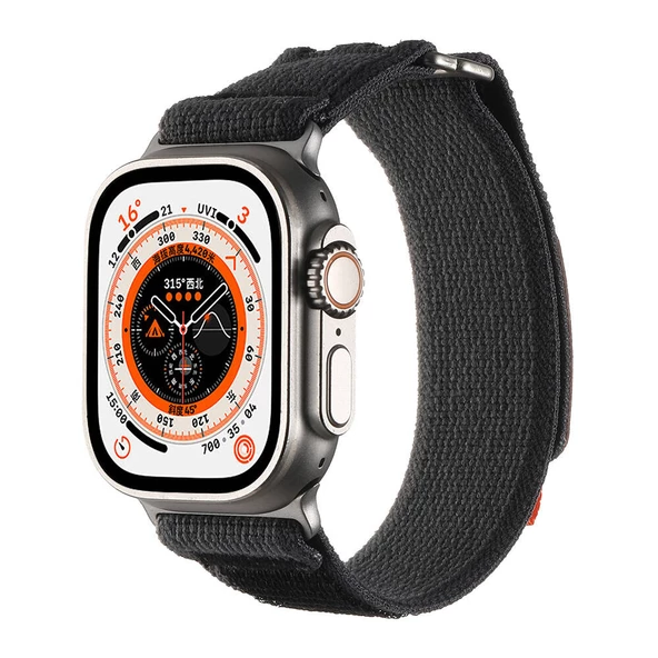 Apple Watch Ultra 49mm - Kordon Hasır Kordon Strap Kayış KRD-106 - Resim 5