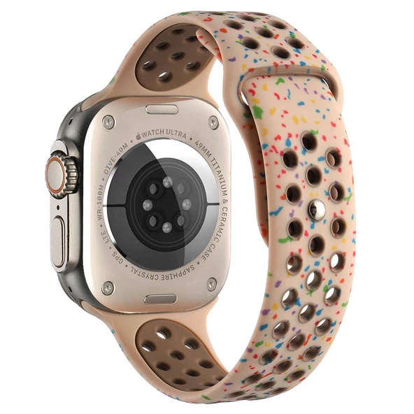 Apple Watch 7 41mm - Kordon Yeni Seri 2023 Silikon Strap Kayış KRD-02