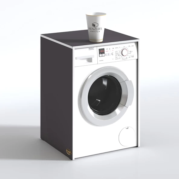 Kenzlife çamaşır makinesi dolabı naum gri 90*70*60 banyo kapaksız arkalıksız - Resim 2