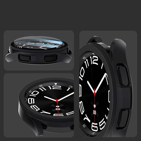 Samsung Watch 6 Classic 43mm - Kasa ve Ekran Koruyucu Sert PC Watch Gard 29 - 3