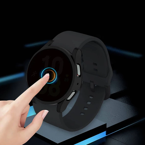 Samsung Watch 5 44mm - Kasa Koruyucu Sert PC Kasa ve Privacy Hayalet Ekran Koruyucu Watch Gard 32 - 3
