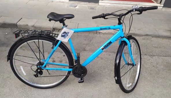 Bisan Hardy-S V Fren Shimano 21 Vites 26 Jant Şehir Bisikleti Mavi Siyah 19 İnç Kadro