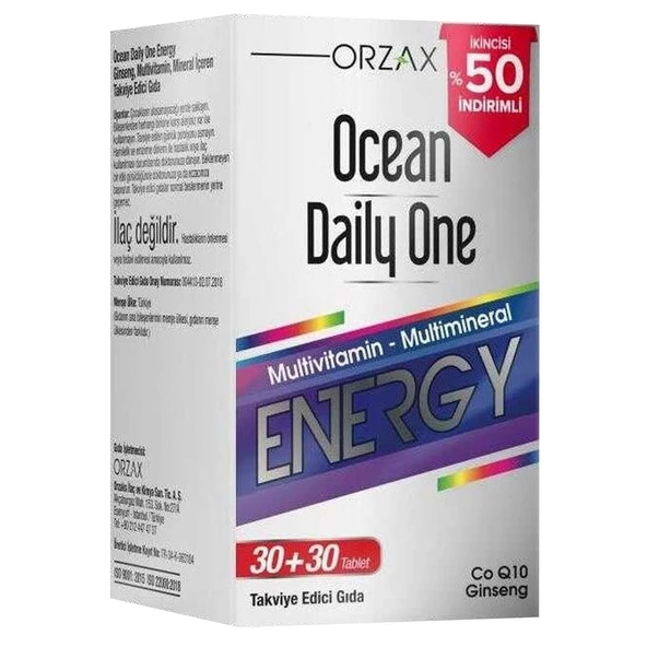 Ocean Daily One Energy 30 + 30 Tablet - İkincisi %50 İndirimli - 2