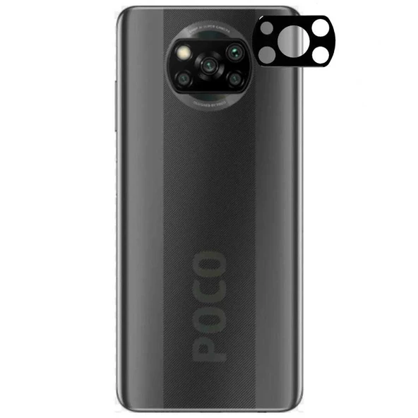 Xiaomi Poco X3 - Kamera Lens Koruyucu 3D Kamera Camı