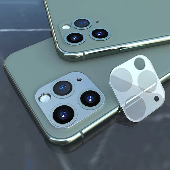 Apple iPhone 11 Pro Max - 3D Full Kamera Koruyucu - 3