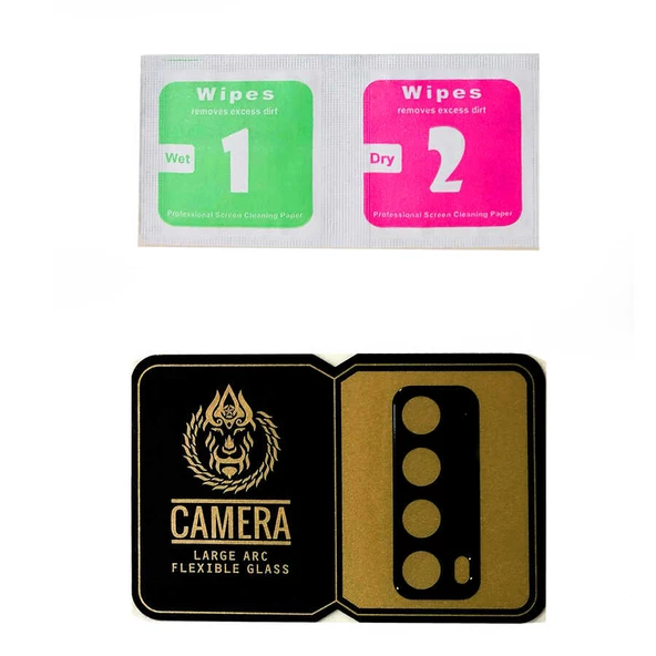 Huawei P Smart 2021 - Kamera Lens Koruyucu Golden Turtle Seramik Kamera Camı - Resim 2