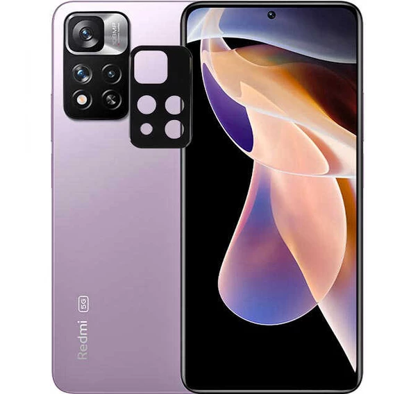 Xiaomi Redmi Note 11 Pro Plus 5G - Kamera Lens Koruyucu 3D Kamera Camı