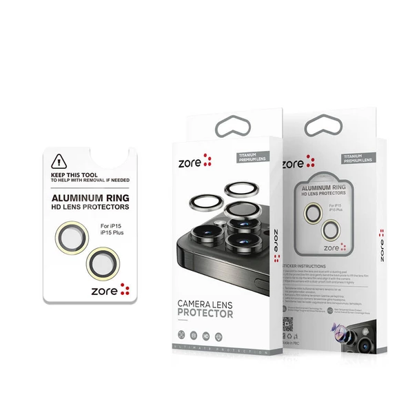 Apple iPhone 15 Plus - Kamera Lens Koruyucu Safir Parmak İzi Bırakmayan Anti-Reflective CL-15