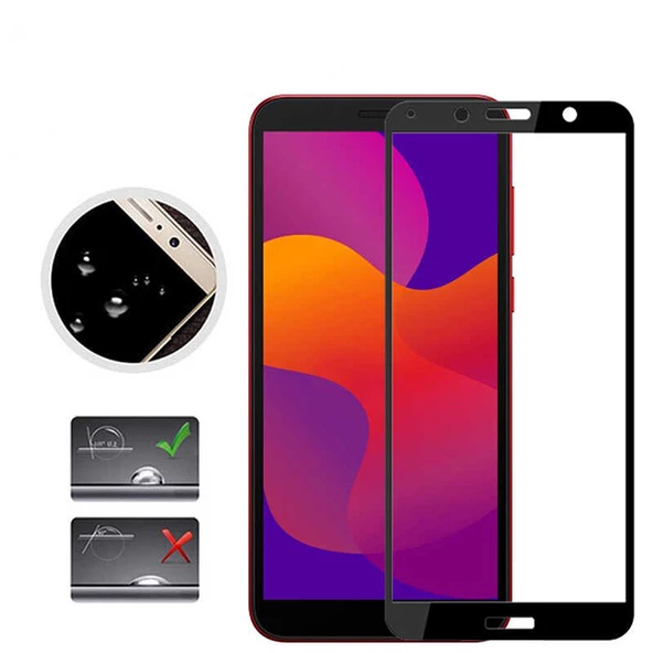 Huawei Y5P - Ekran Koruyucu 5D Temperli Cam Koruma - Resim 3