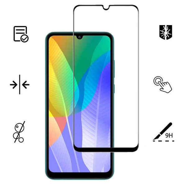 Huawei Y6P - Ekran Koruyucu 5D Temperli Cam Koruma - Resim 2