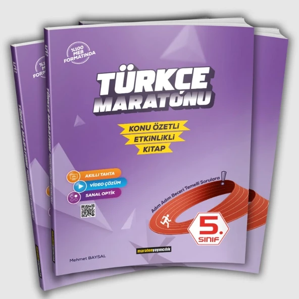 Maraton Yayıncılık 5.Sınıf Türkçe Maratonu Konu Özetli Etkinlikli Hibrit Kitap