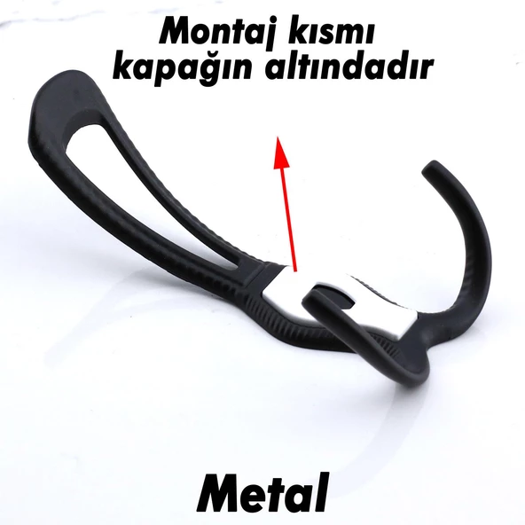Dolap Askılık Askılığı Duvar Vestiyer Banyo Mutfak Kapı Elbise Kıyafet Askısı Siyah Askı - Resim 4