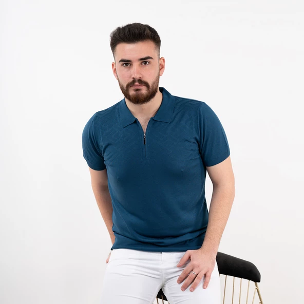 Neyir Triko Slimfit Erkek Yazlık Triko T-Shirt - Resim 8