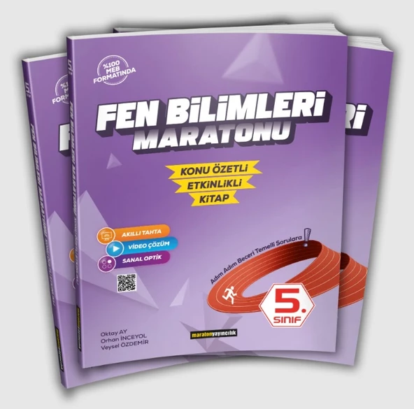 Maraton Yayıncılık 5.Sınıf Fen Bilimleri Maratonu Konu Özetli Etkinlikli Hibrit Kitap