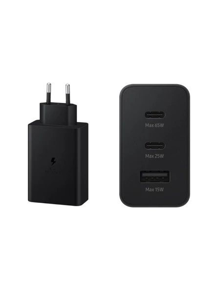 Type C & Type A Hizli Sarj Aleti Uclu 2xType C- Usb (65W - 25W - 15W)ADAPTÖR - 6