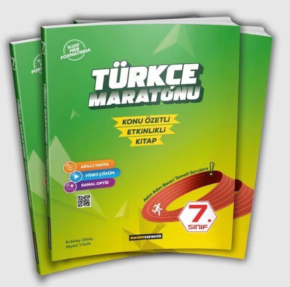 Maraton Yayıncılık 7.Sınıf Türkçe Maratonu Konu Özetli Ekinlikli Kitap