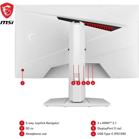 MSI 27" FLAT RAPID IPS MAG 274URFW 1MS 160HZ HDMI-DP GAMING MONİTÖR 3840X2160 - 4
