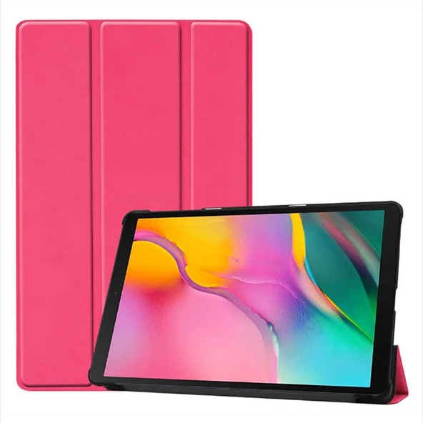 Samsung Galaxy Tab A 10.1 (2019) T510 - Tablet Kılıfı Smart Cover Standlı 1-1 Kılıf