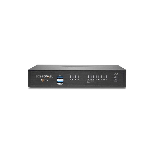 SONICWALL TZ270 02-SSC-6847 Sec Upgrade Plus - Ess Ed 3yıl Lisans 8x1GbE, 2 USB 3.0, 1 Console Firewall 2.0Gbps