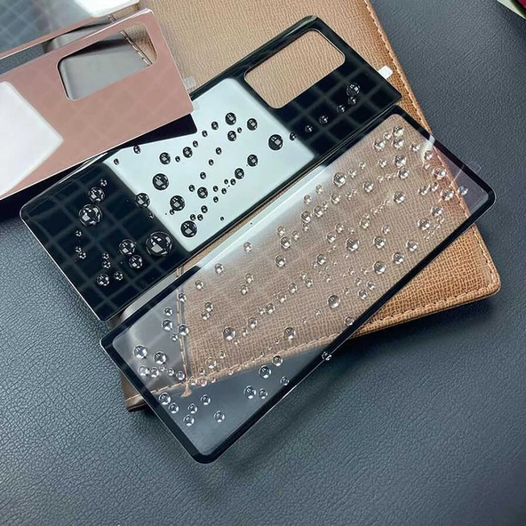 Samsung Galaxy Z Fold 2 - Ekran Koruyucu Ön Arka 5D Full Yapışkanlı Temperli Ekran Koruyucu - Resim 2