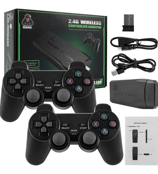 Zhltools 20000 Oyunlu 2.4G Kablosuz Çift Kol Retro Atari Game Stick Taşınabilir mini oyun çubuğu ürün görseli