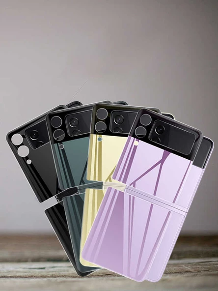 Samsung Galaxy Z Flip 3 - Ekran Koruyucu 3D Standart 2 in 1 Arka Koruyucu - 6