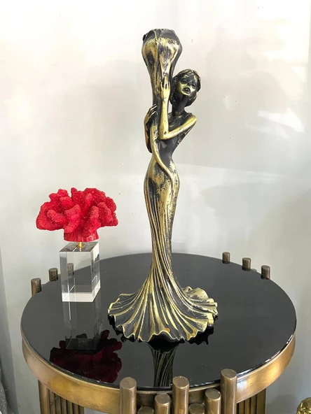 Şamdan kız mumluk kadın şamdan balerin şamdan polyester - 6