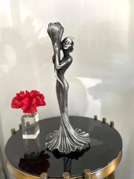 Şamdan kız mumluk kadın şamdan balerin şamdan polyester - 3