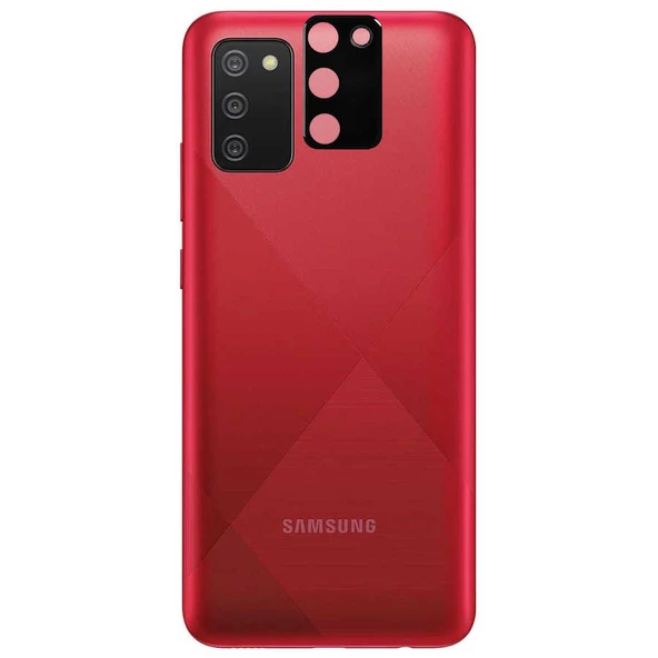 Samsung Galaxy A02S - Kamera Lens Koruyucu 3D Kamera Camı