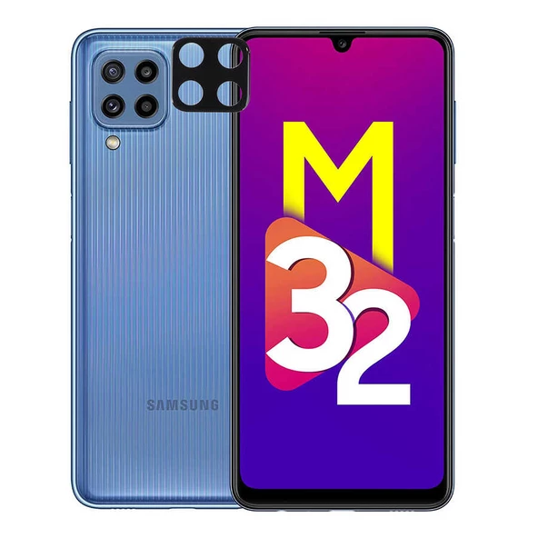 Samsung Galaxy M32 - Kamera Lens Koruyucu 3D Kamera Camı