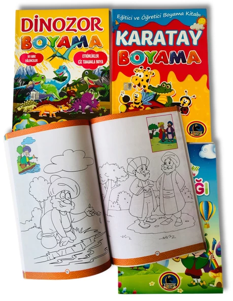 Kapris Eğitici Ve Öğretici Boyama Kitabı 4 Kitap 128 Sayfa BOYAMA7 - 2