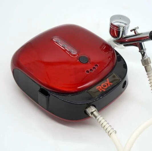 Rox 0066 Akülü Airbrush Kompresör Mini Boya Tabancası Seti - 3