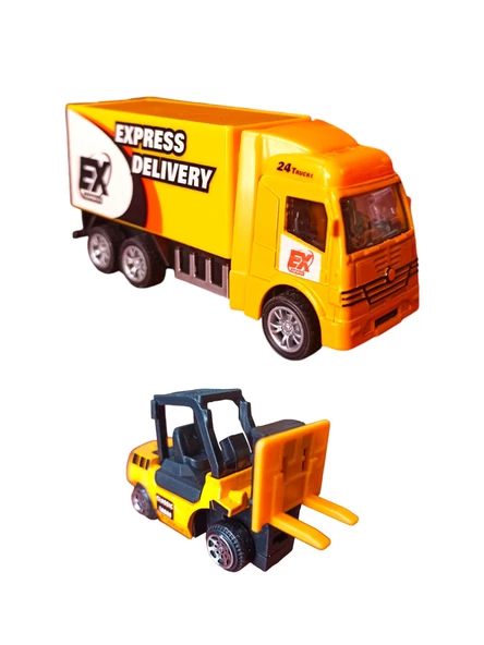 Minik Nakliyecilerin Rüyası: Metal Uluslararası Tır ve Forklift Set - 2