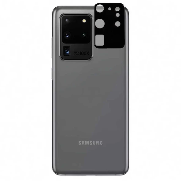 Samsung Galaxy S20 Ultra - Kamera Lens Koruyucu 3D Kamera Camı