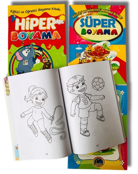 Kapris Eğitici Ve Öğretici Boyama Kitabı 4 Kitap 128 Sayfa BOYAMA6 - 2