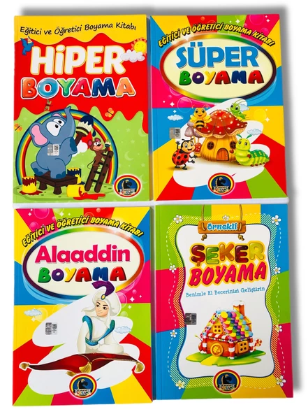 Kapris Eğitici Ve Öğretici Boyama Kitabı 4 Kitap 128 Sayfa BOYAMA6