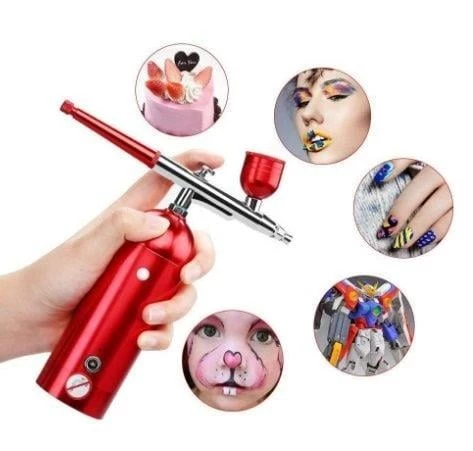 Rox 0068 Entegre Kompresörlü Akülü Airbrush Mini Boya Tabancası - 4